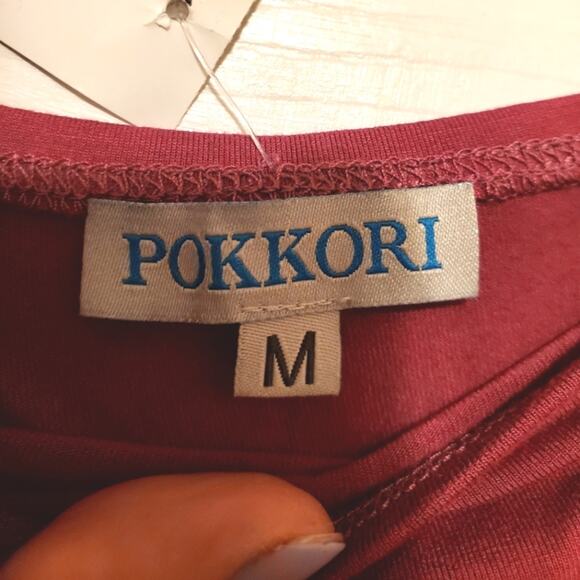Size Medium POKKORI Maternity Lounge Pants Magenta Cropped - Picture 3 of 6